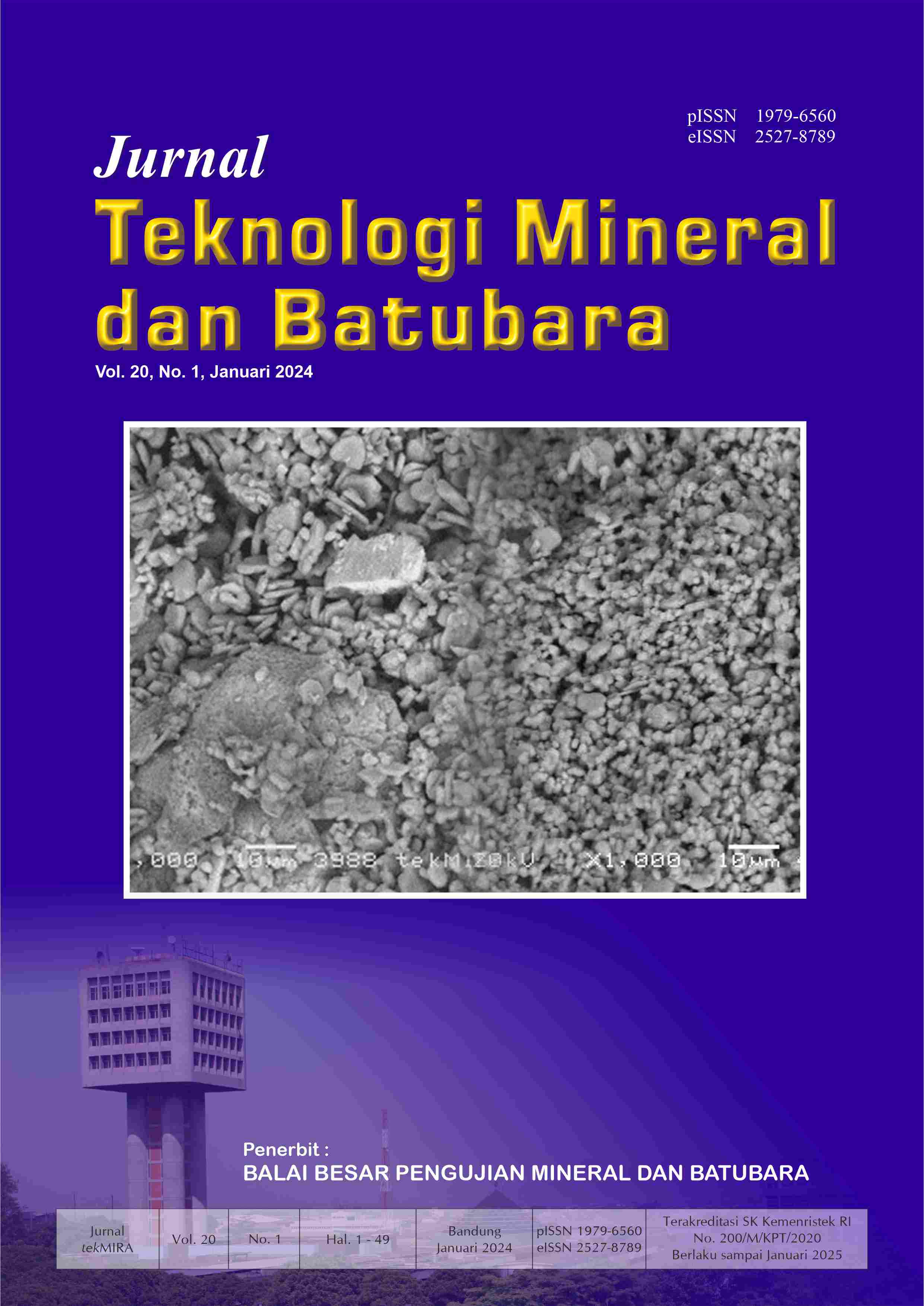 Jurnal Teknologi Mineral dan Batubara Edisi Januari 2024
