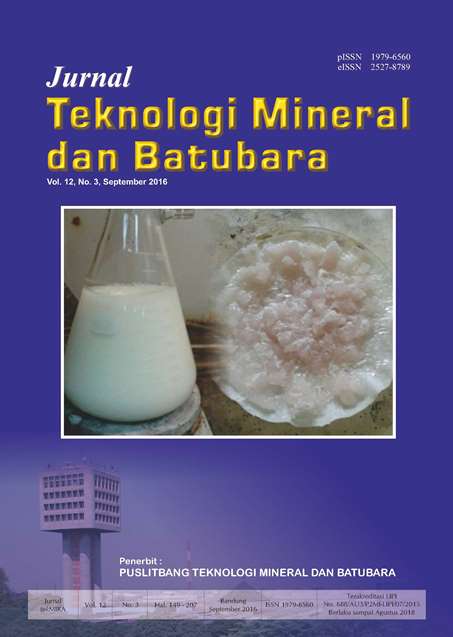 Jurnal Teknologi Mineral dan Batubara Edisi September 2016