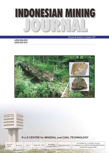INDONESIAN MINING JOURNAL VOL. 20 NO. 2 October 2017